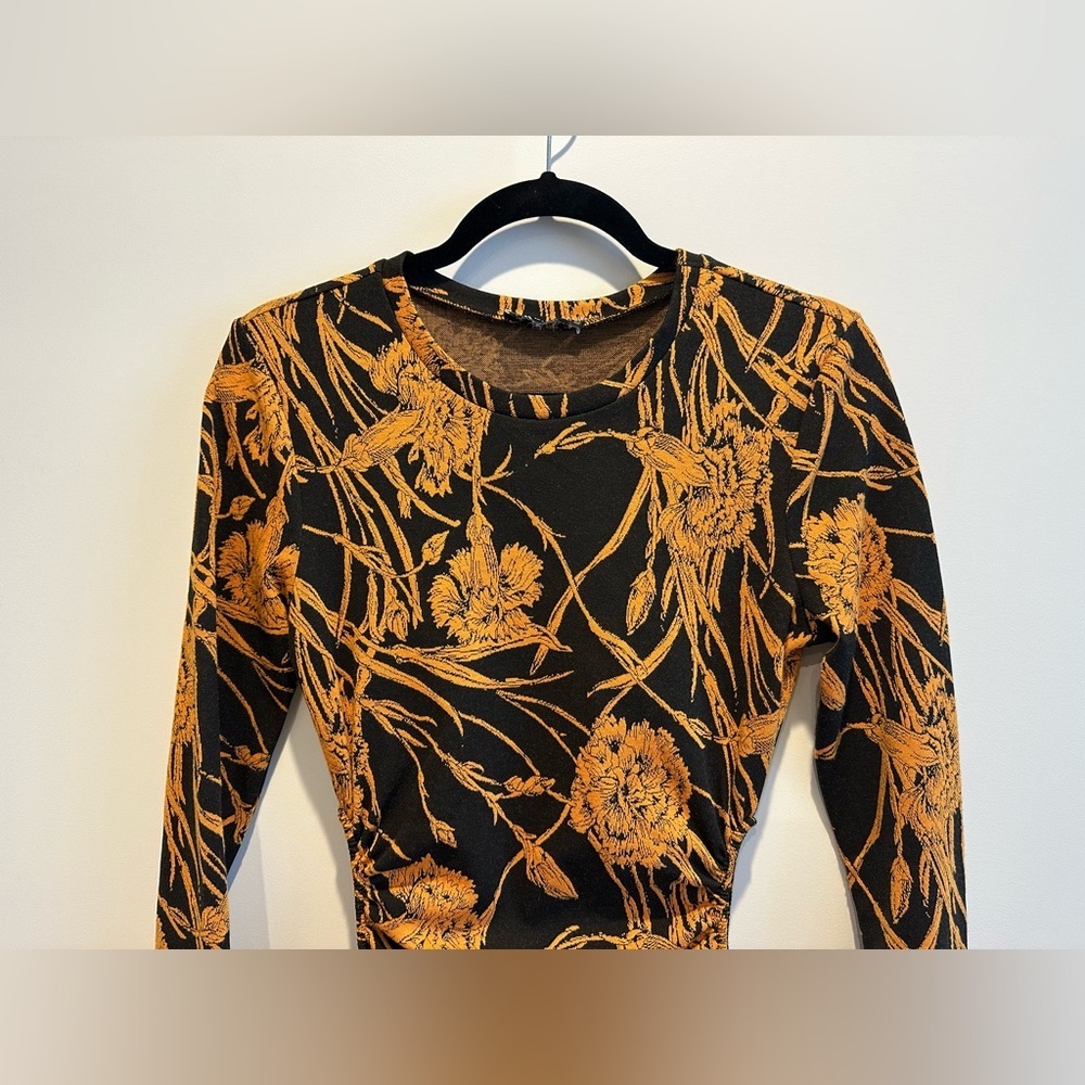 Zara | Dresses | Nwt Zara Woman Cut Out Jacquard Floral - New - Picture 7 of 8